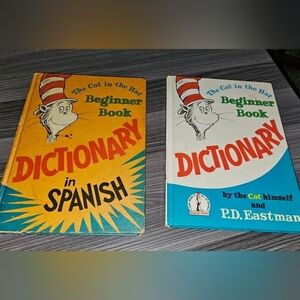 Vintage 1960s Dr Seuss Cat In The Hat Dictionary Spanish English